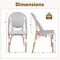 French Bistro Chair Set of 2 with Galvanized Metal Framex-White